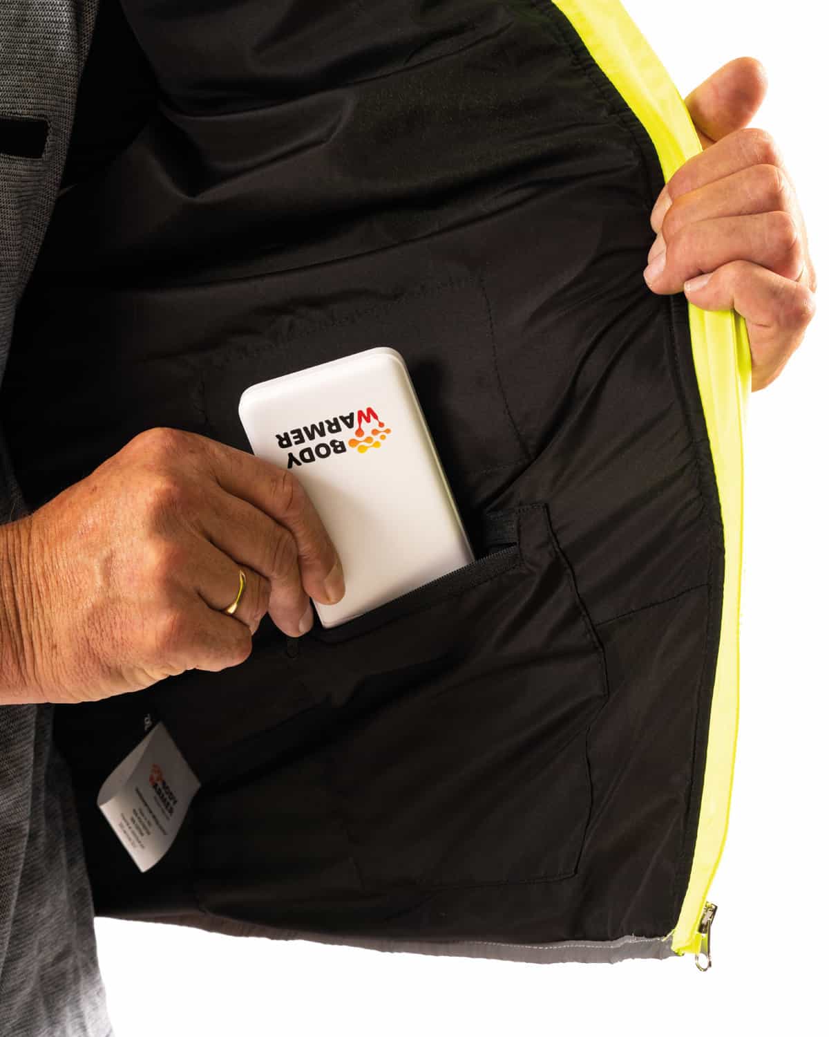Veste Chauffante Haute Visibilité 8 Zones - Homme/Femme - Orange Fluo XL - Imperméable Coupe-vent - Travail Extérieur